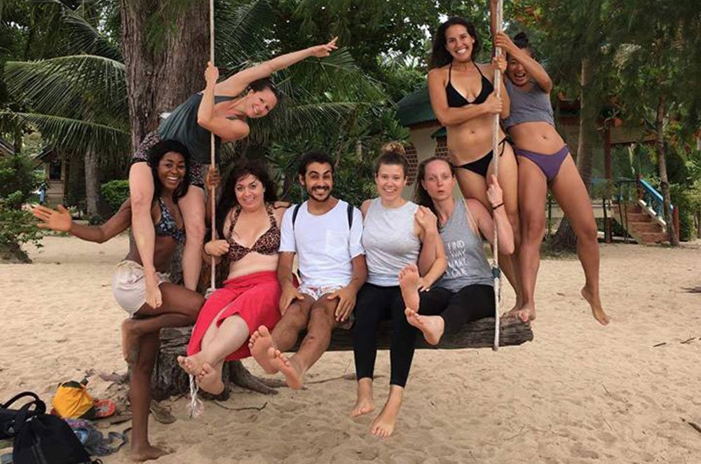 Yogis-on-a-Swing