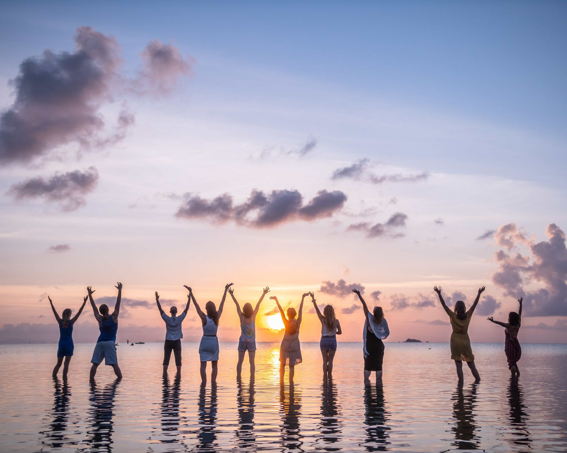 Sunset beach shot of our guests