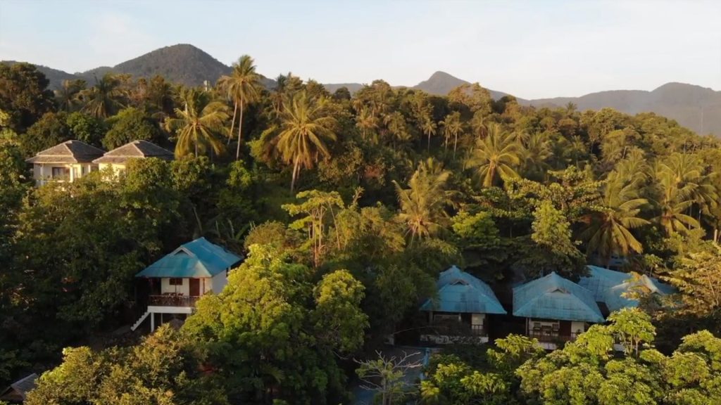Drone view of ananda yoga and detox center